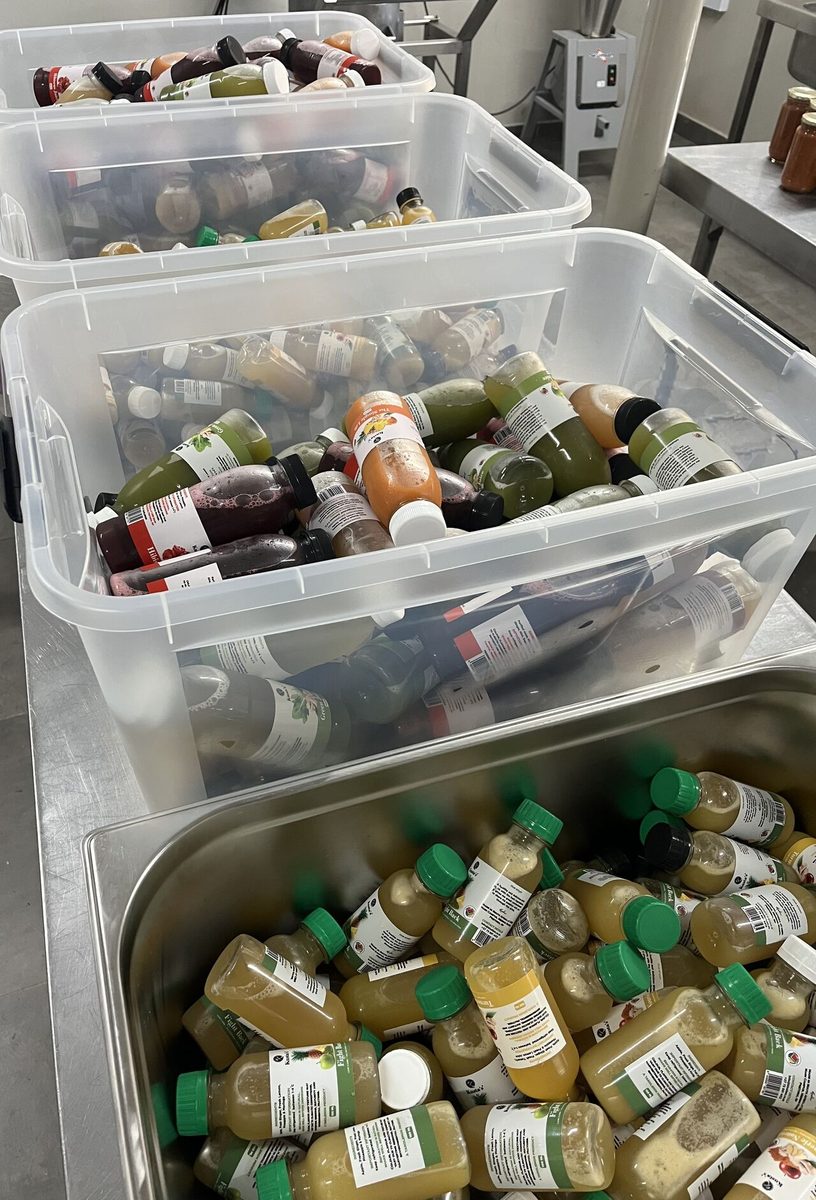 Kusta's juices prepared for the Hyundai employee wellness day
